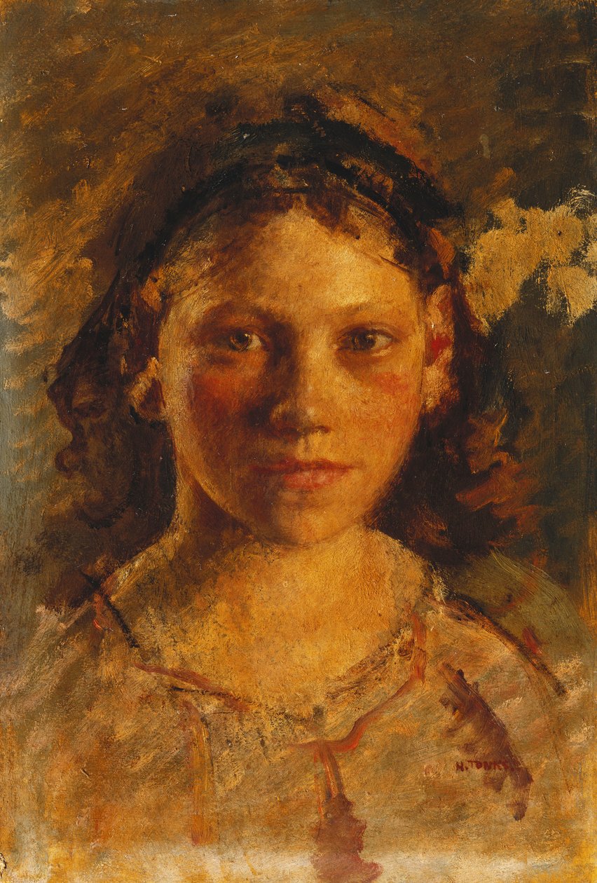 Testa di una ragazza da Henry Tonks