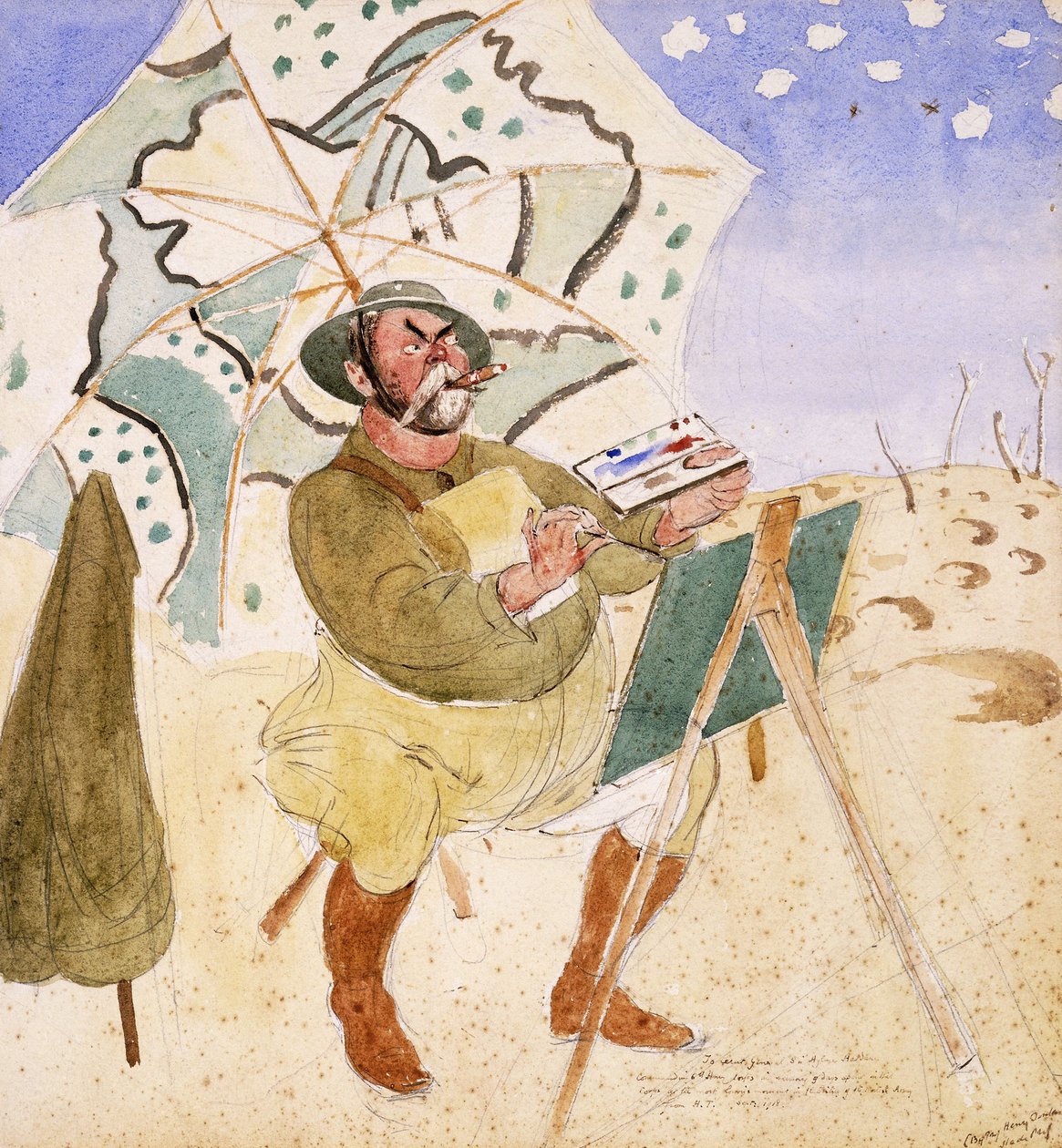 John Singer Sargent che dipinge da Henry Tonks