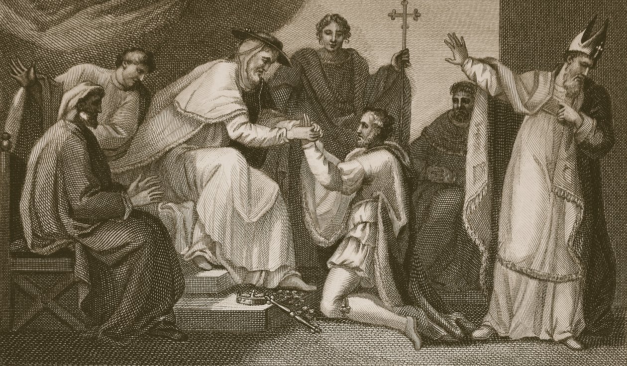 Sottomissione di John, inciso da Delatre, illustrazione da 