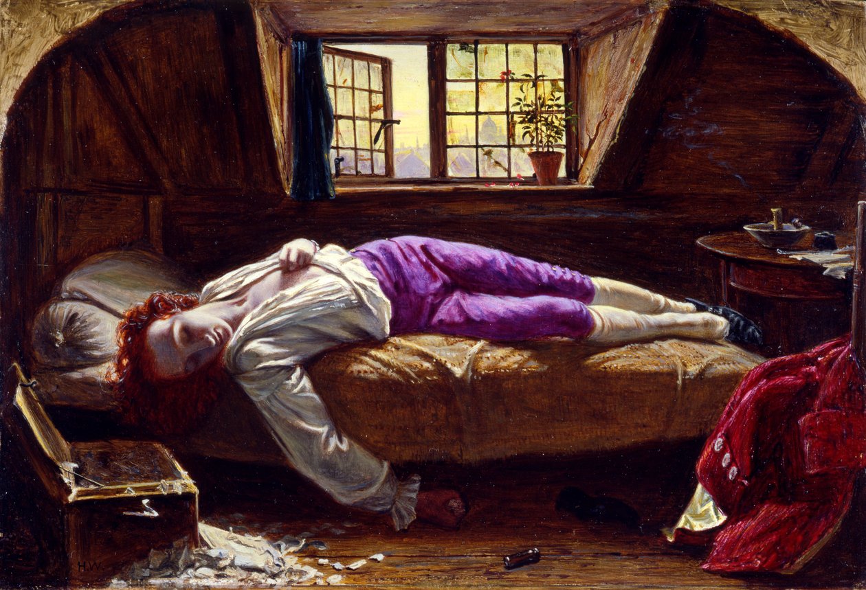 La morte di Chatterton, c.1856 da Henry Wallis