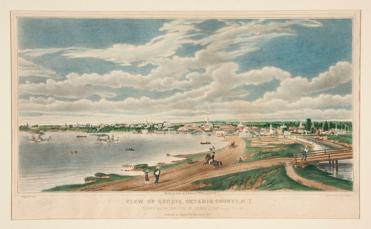 Veduta di Ginevra, Contea di Ontario, N.Y. da Henry Walton