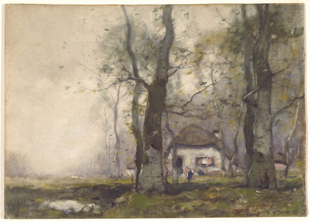 Capanna nel bosco, 1891 da Henry Ward Ranger