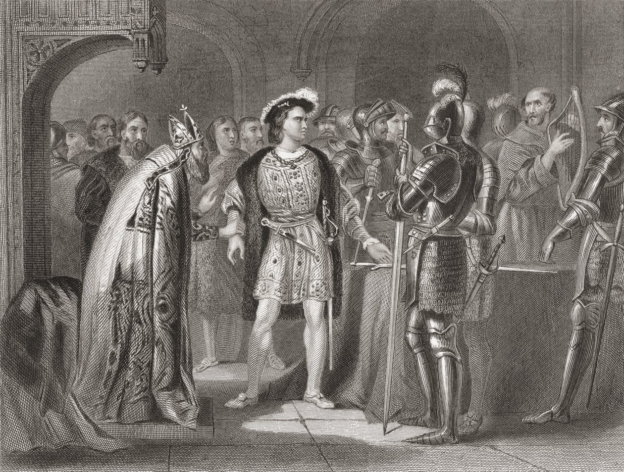 Lord Thomas Fitzgerald rinuncia alla sua fedeltà a Enrico VIII nel 1534, da 