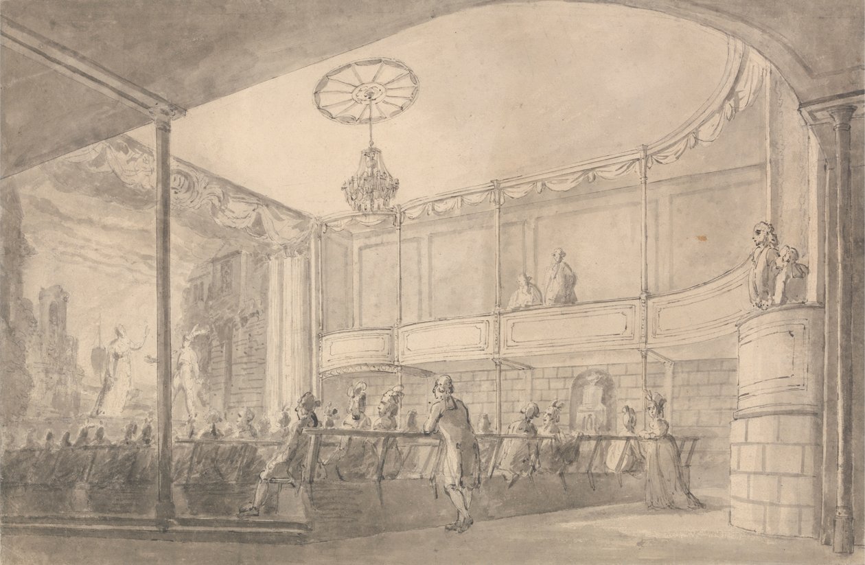 Interno del Teatro della Casa di Brandeburgo, Hammersmith da Henry Wigstead