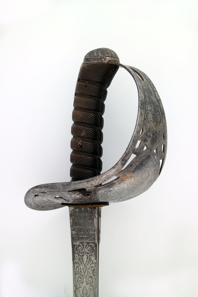 Spada da ufficiale di artiglieria appartenente al Capitano Tyrwhitt Pulman, Artiglieria del Bengala, 1859 da Henry Wilkinson