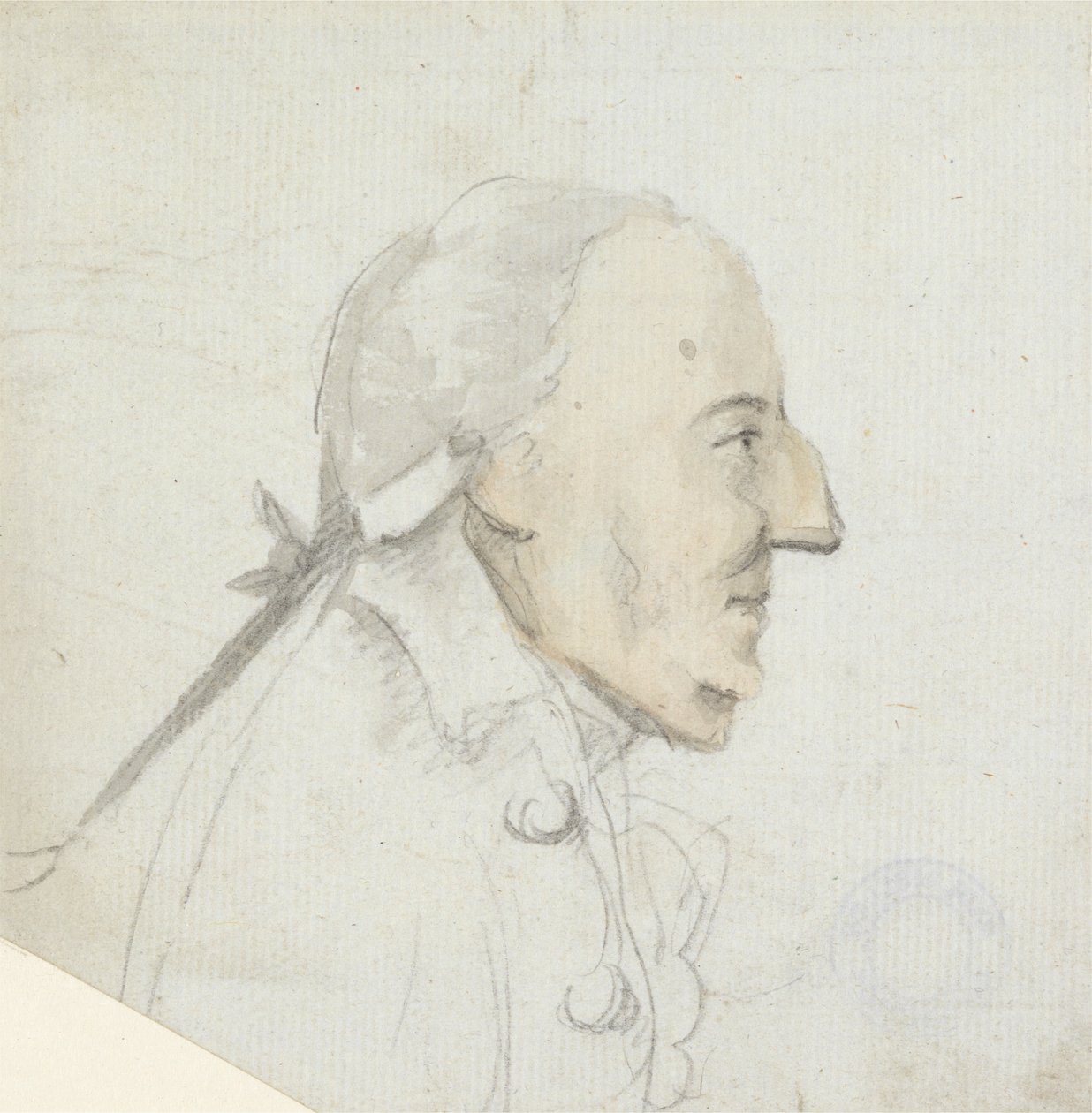Un uomo con un grande naso: profilo rivolto a destra, testa e spalle da Henry William Bunbury