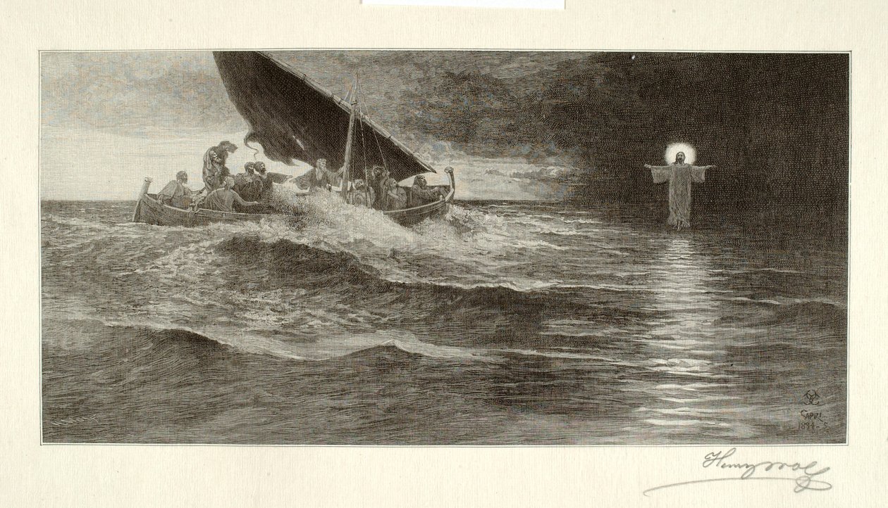 Cristo che cammina sul mare da Henry Wolf