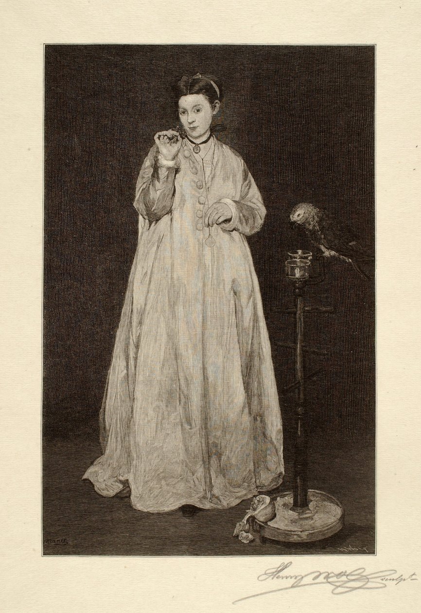 La donna con il pappagallo da Henry Wolf