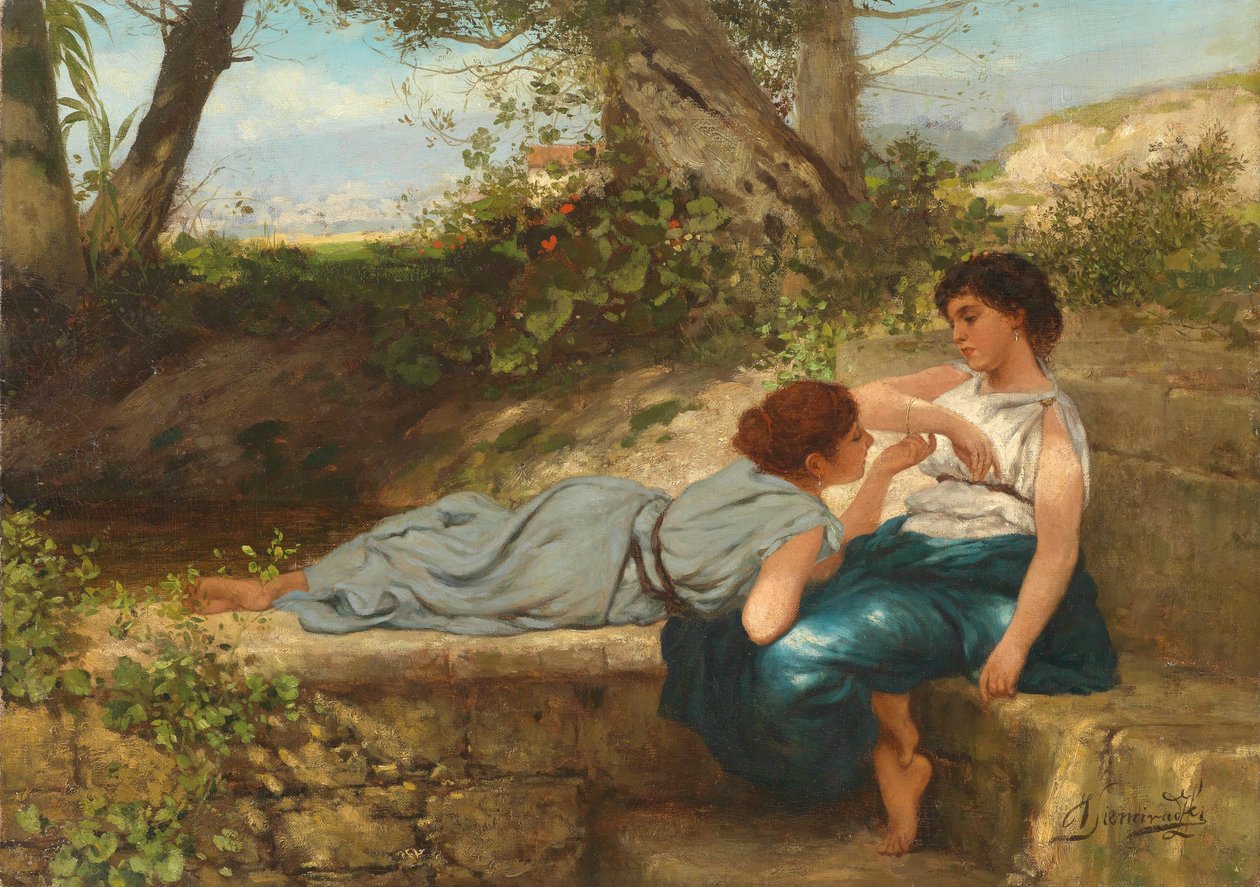 La conversazione (Il nuovo braccialetto) da Henryk Siemiradzki