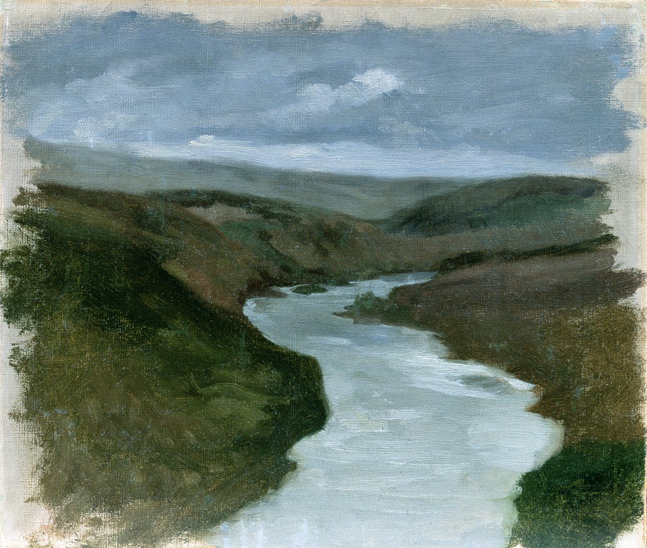 Paesaggio dal fiume Dniepr, c.1878-89 da Henryk Hipolit Rodakowski