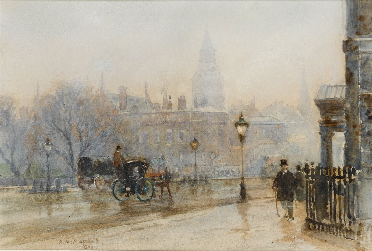 Una strada di Londra, 1889 da Herbert Menzies Marshall