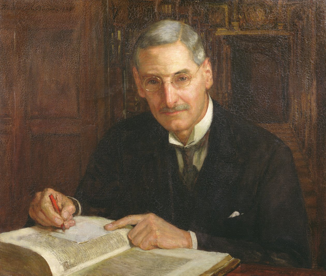 Ritratto di Percy Stafford Allen (1869-1933) Presidente del Corpus Christi College, Oxford e studioso di Erasmo da Herbert Arnould Olivier