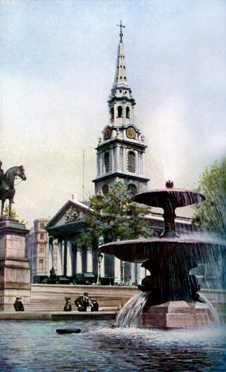Chiesa di St Martin-in-the-Fields, Trafalgar Square, Londra, c1930s da Herbert Felton