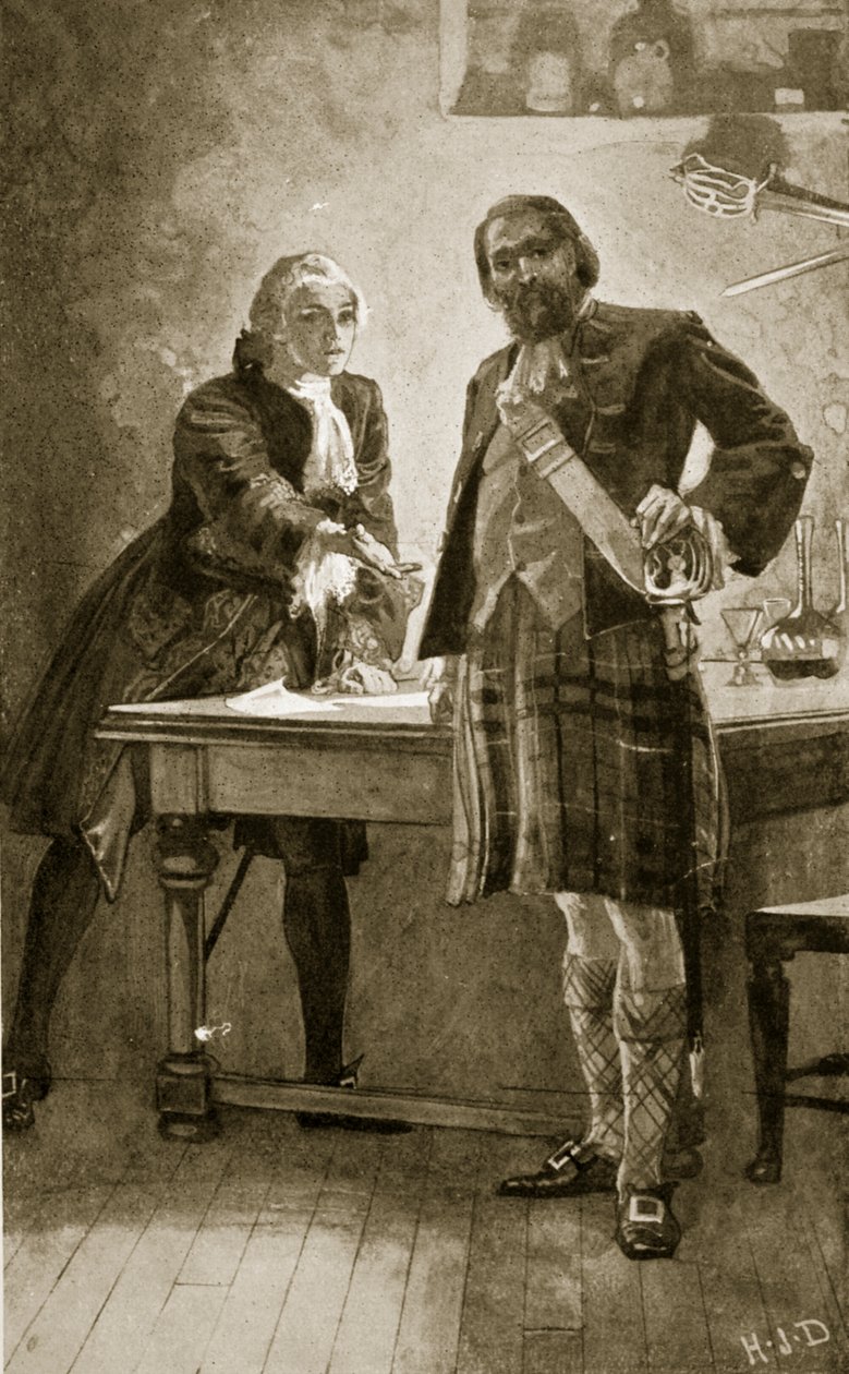 Il principe Carlo fa appello a Cameron di Lochiel, illustrazione da 