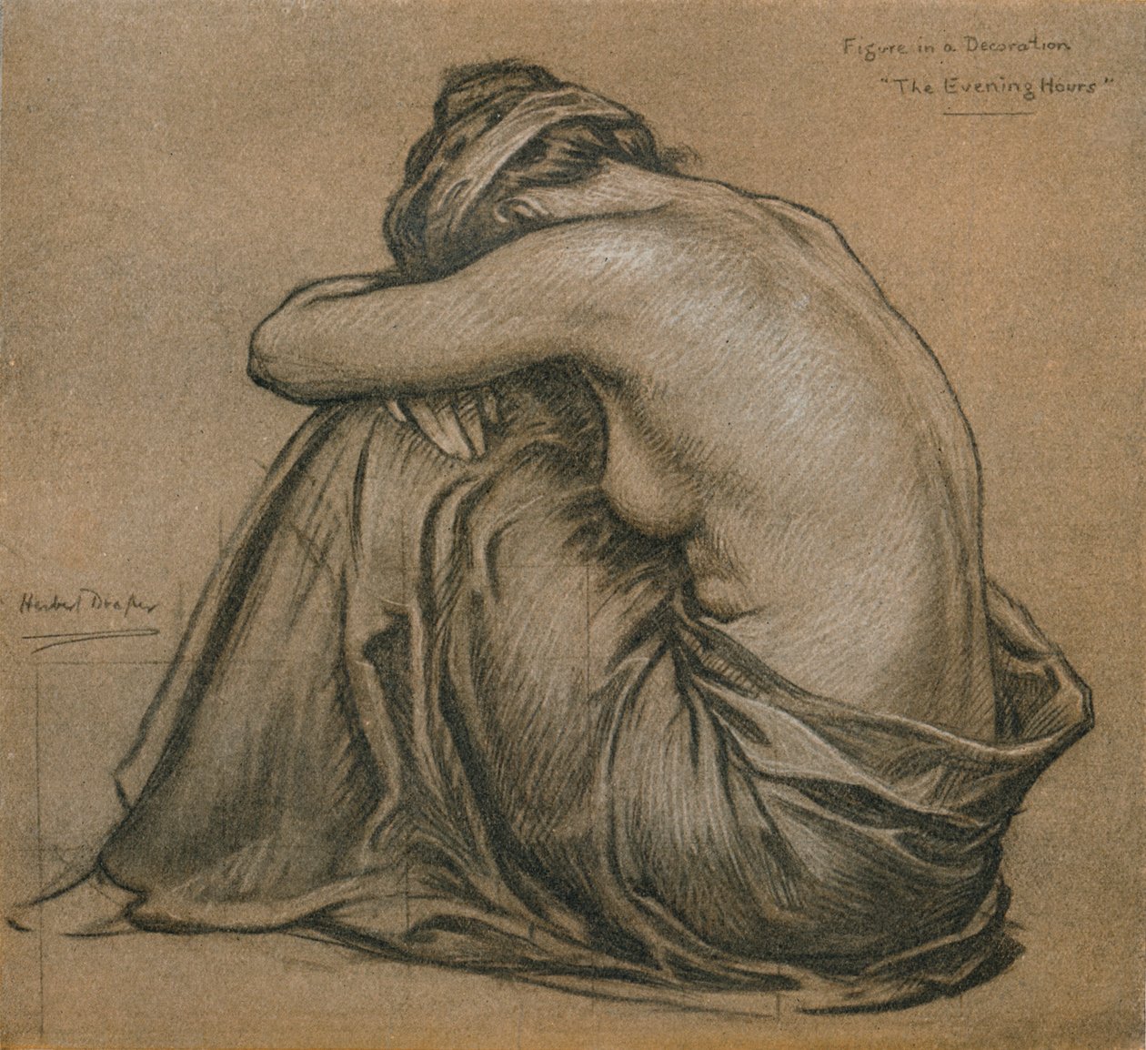 Studio per una decorazione, Le ore della sera, c1916 da Herbert James Draper