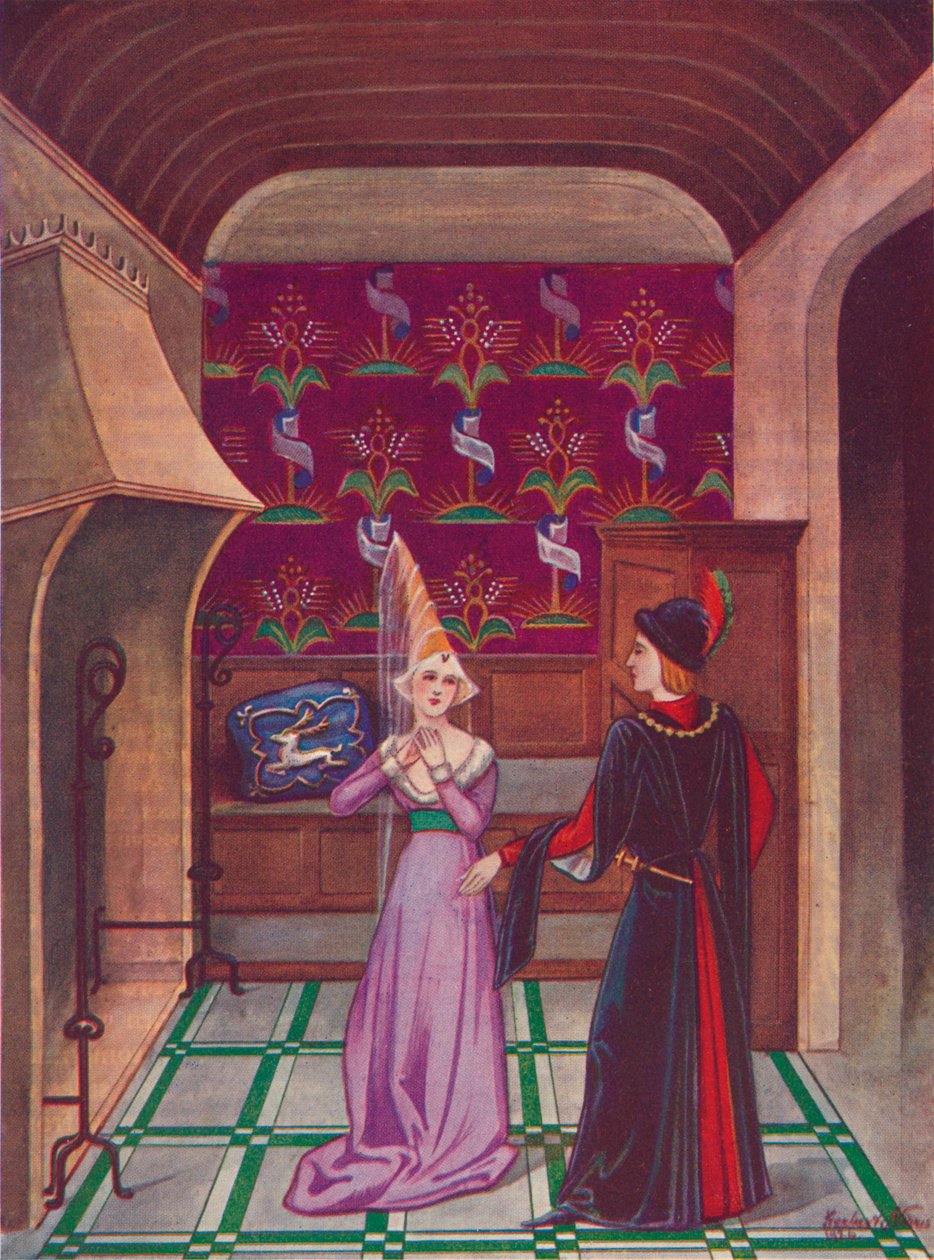 Un interno. Fine XV secolo, 1926 da Herbert Norris