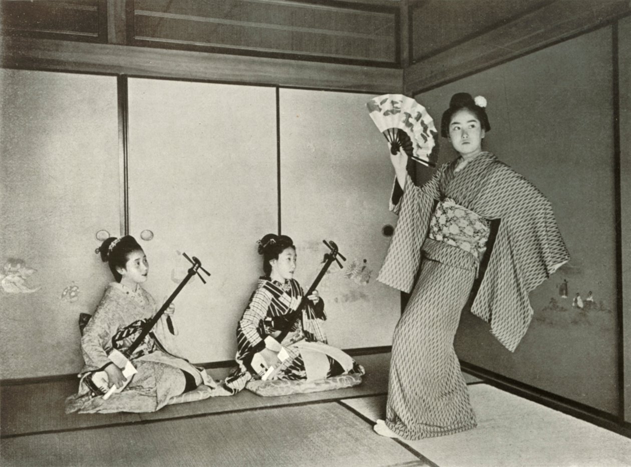 Una Geisha che Balla, 1910 da Herbert Ponting