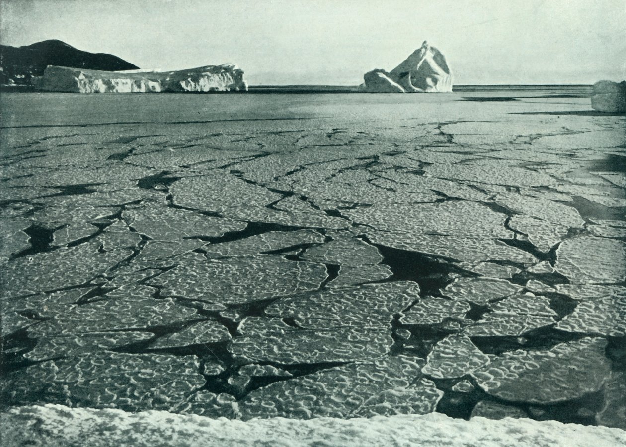 Formazione di ghiaccio a frittella al largo di Cape Evans, c1910-1913, 1913 da Herbert Ponting