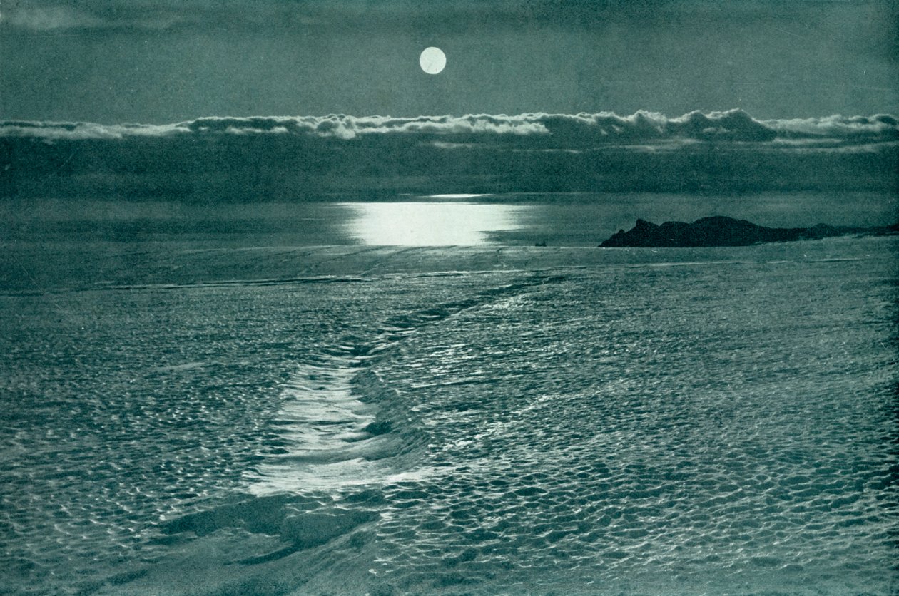 Il ghiacciaio di Barne: una crepa con un sottile ponte di neve da Herbert Ponting