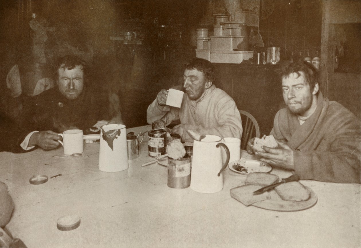Wilson, Bowers e Cherry-Garrard al loro ritorno da Cape Crozier, 1 agosto 1911, 1913 da Herbert Ponting