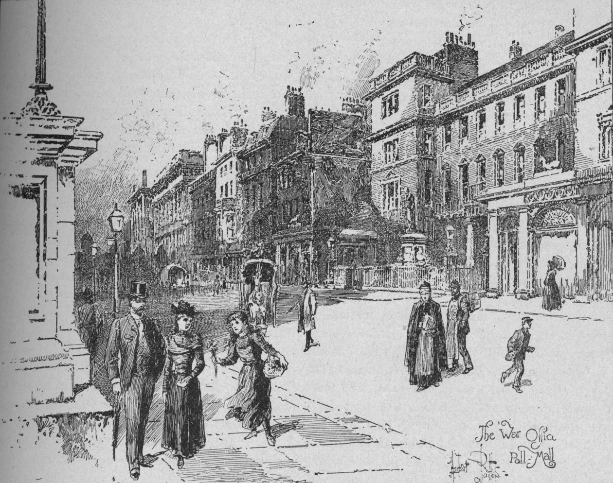 Ministero della Guerra, Pall Mall, c1890 da Herbert Railton