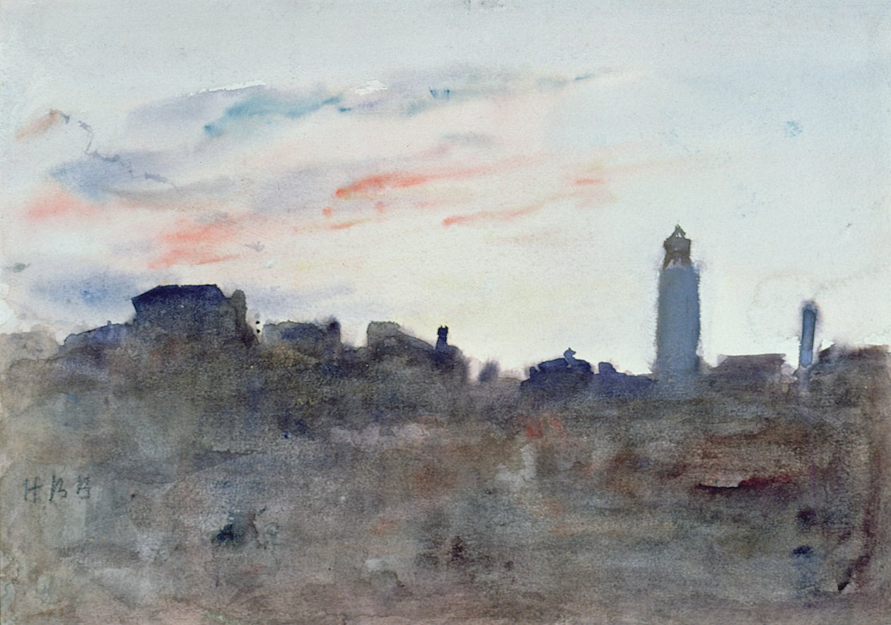 Dopo il tramonto, vista dalla finestra dell