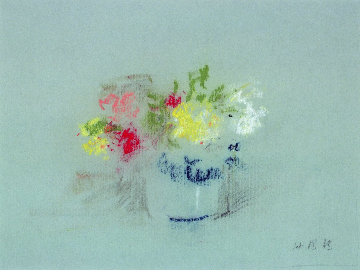 Fiori in un vaso blu e bianco da Hercules Brabazon Brabazon