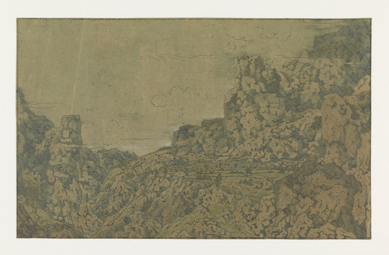 Paesaggio montano con altopiano da Hercules Segers