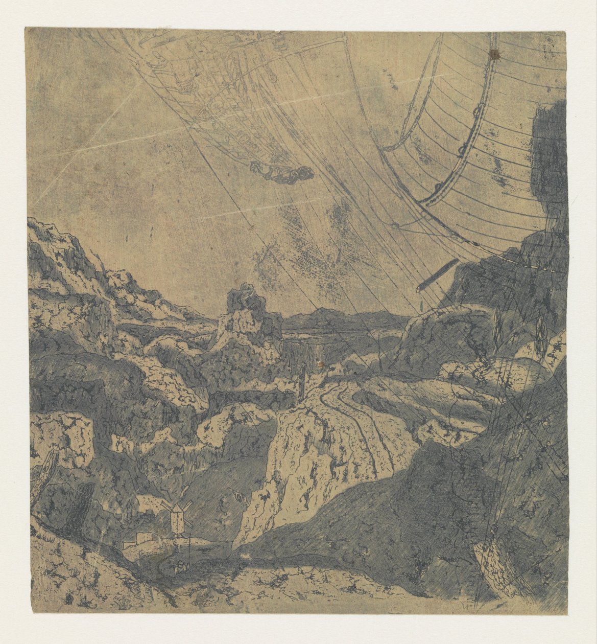 Paesaggio roccioso con gola, Prima Versione da Hercules Segers