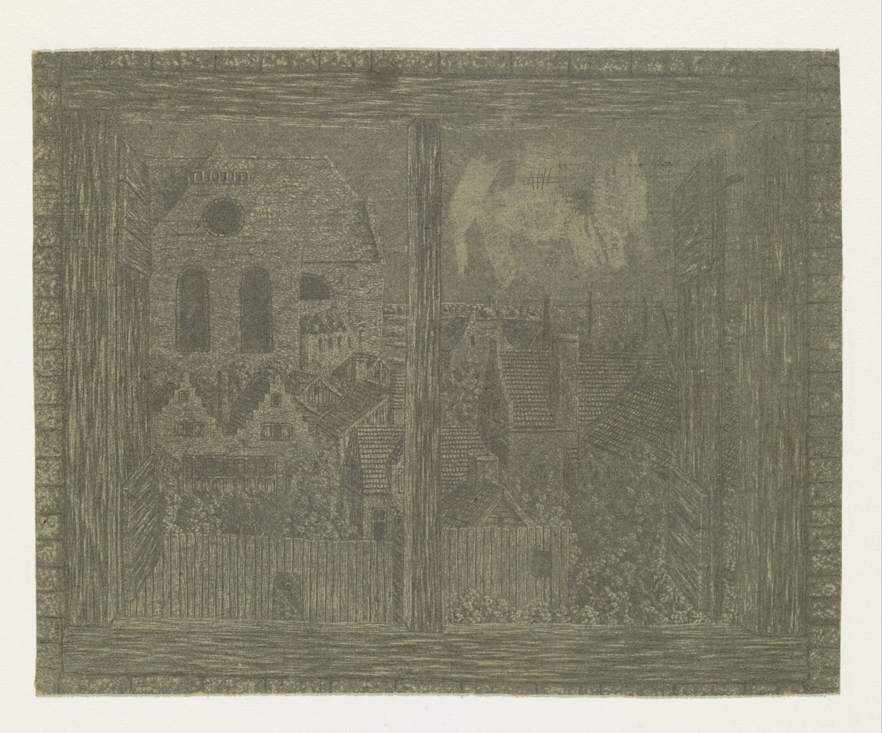 Vista dalla finestra della casa di Segers verso la Noorderkerk da Hercules Segers