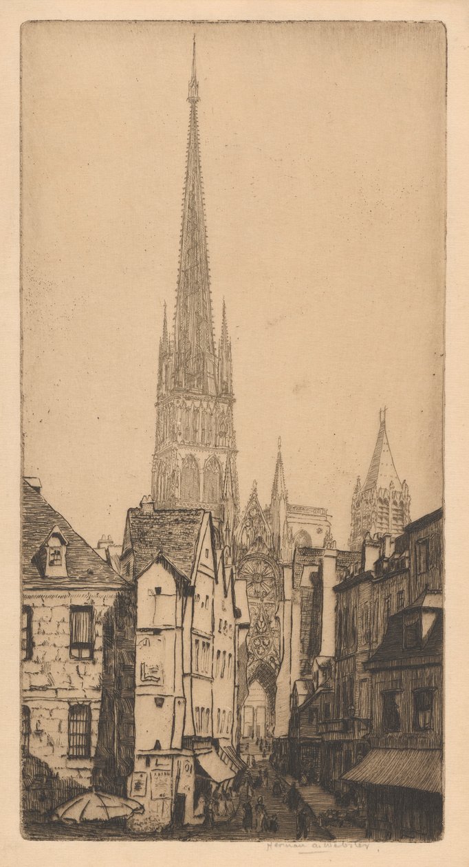 Guglia della Cattedrale di Rouen, La Flèche, Rouen da Herman Armour Webster