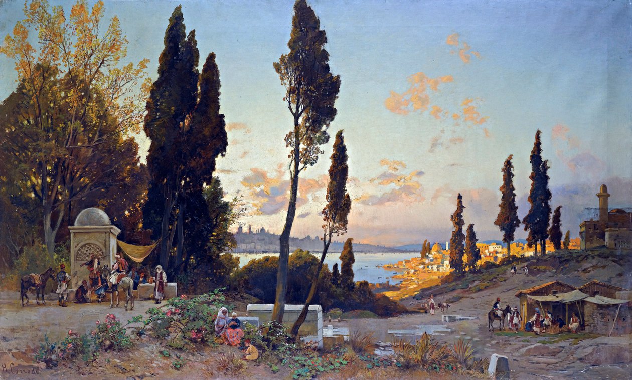 Vista del Bosforo a Costantinopoli da Herman David Salomon Corrodi