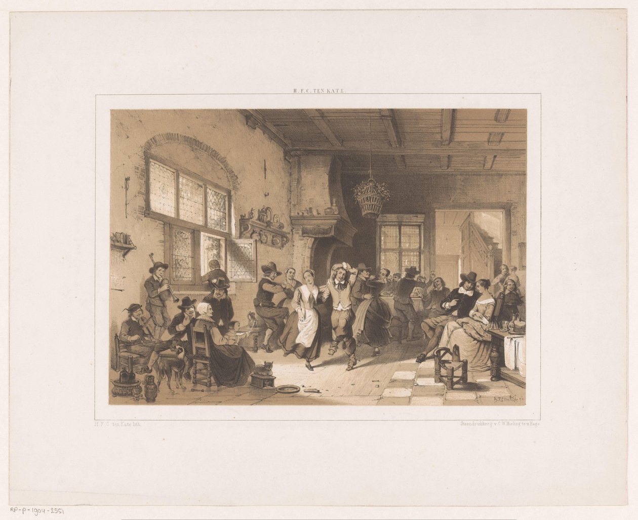 Compagnia danzante in una locanda da Herman Frederik Carel ten Kate