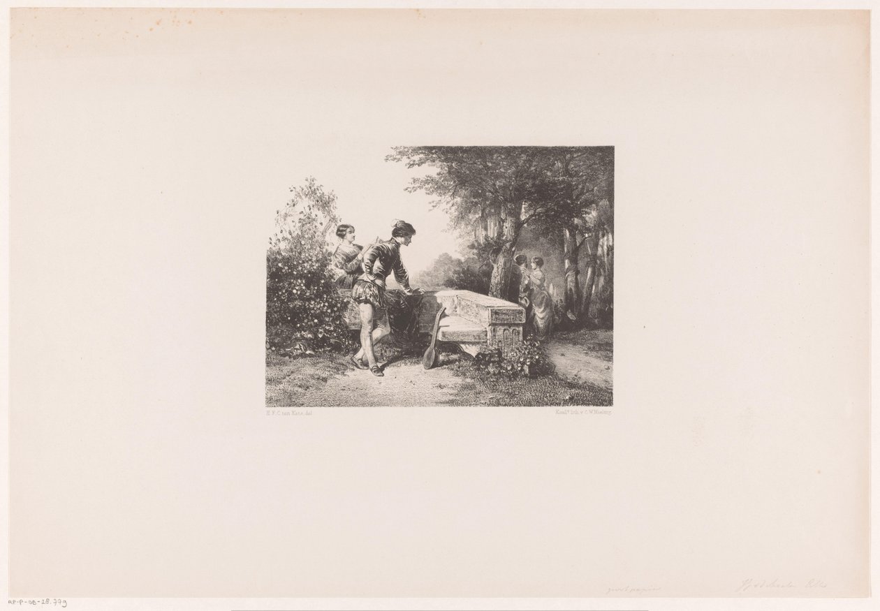 Due coppie in un parco da Herman Frederik Carel ten Kate