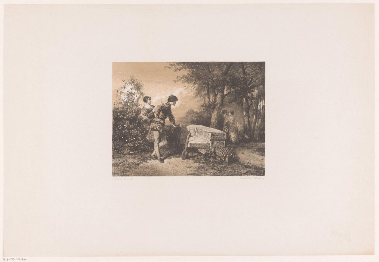 Due coppie in un parco da Herman Frederik Carel ten Kate