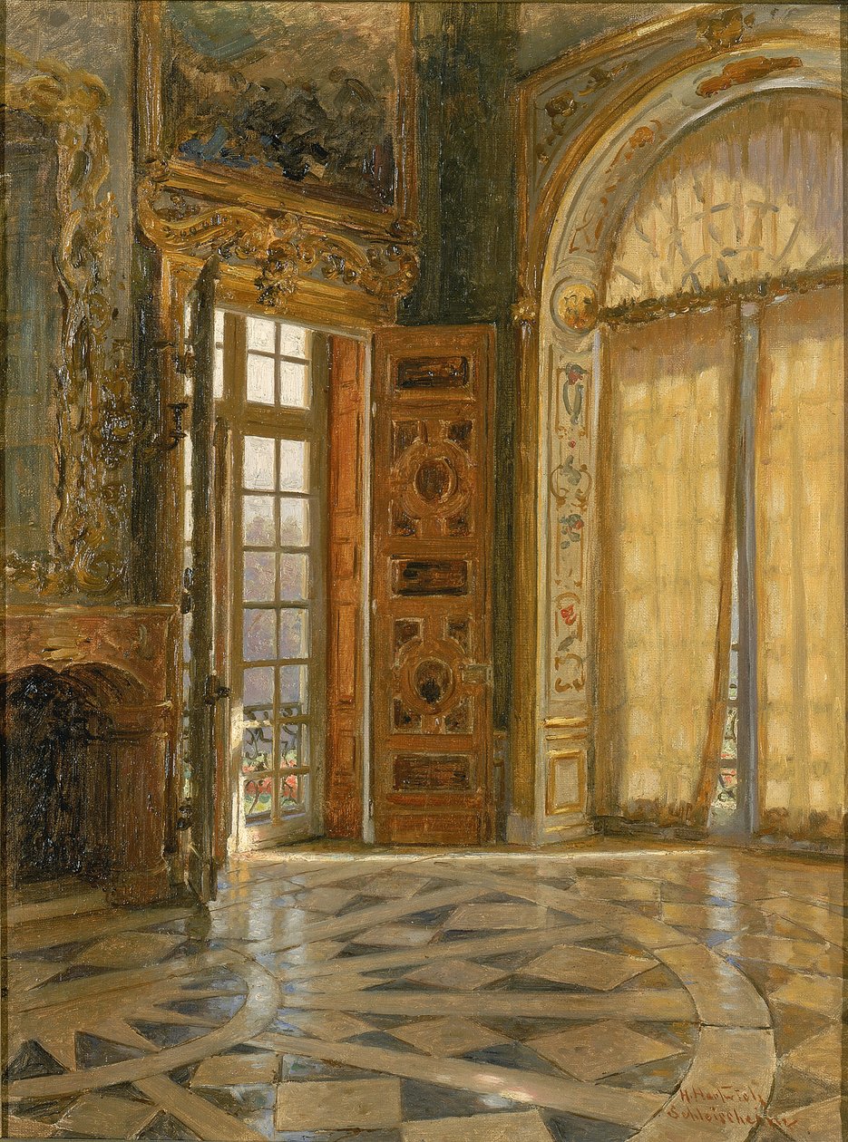 Angolo del vestibolo a Schleissheim, Palazzo del Principe Reggente Luitpold, 1880 da Herman Hartwich