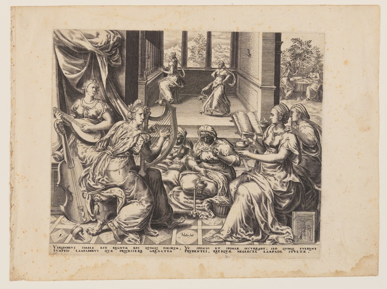 Parabola delle vergini sagge e stolte: Le vergini sagge da Herman Jansz. Muller