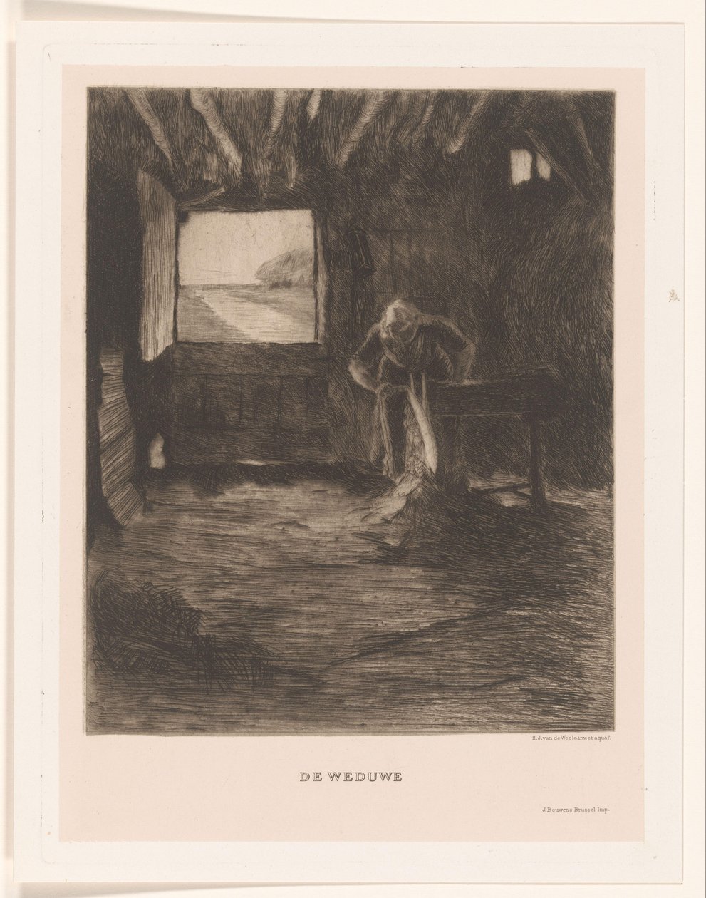 Donna in un fienile da Herman Johannes van der Weele