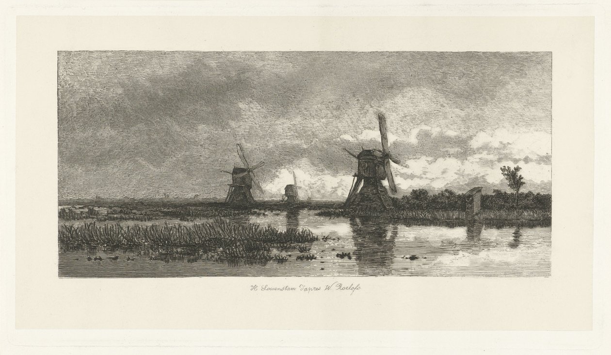 Paesaggio con mulini da Herman Löwenstam