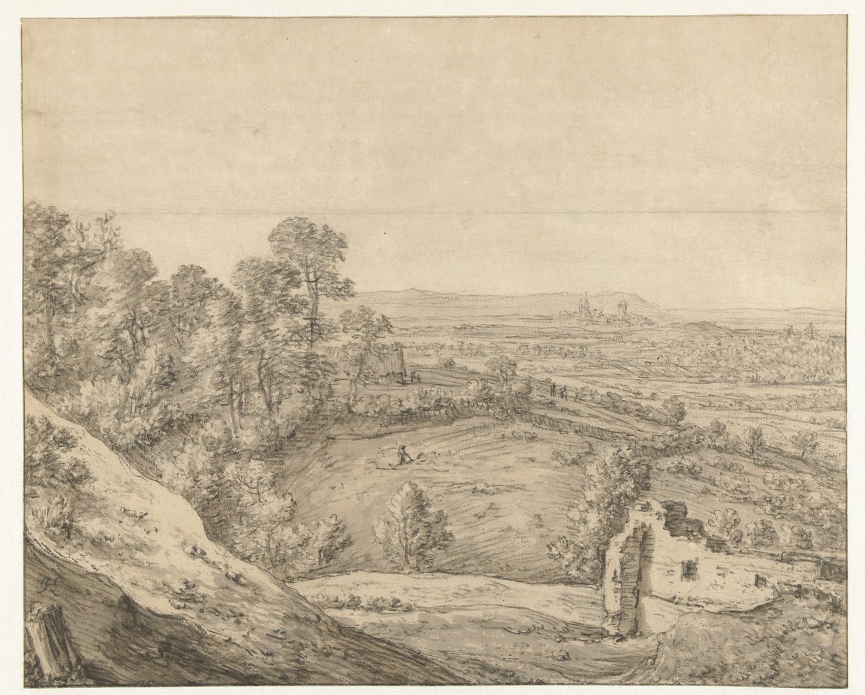 Veduta di Kleve dal Monterberg da Herman Saftleven