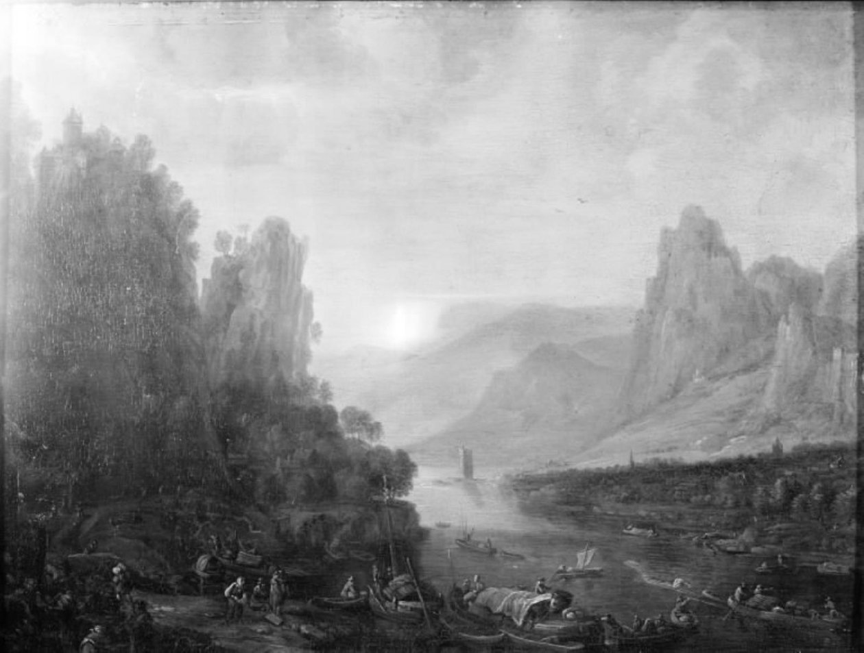 Paesaggio del Reno presso Bingen da Herman Saftleven