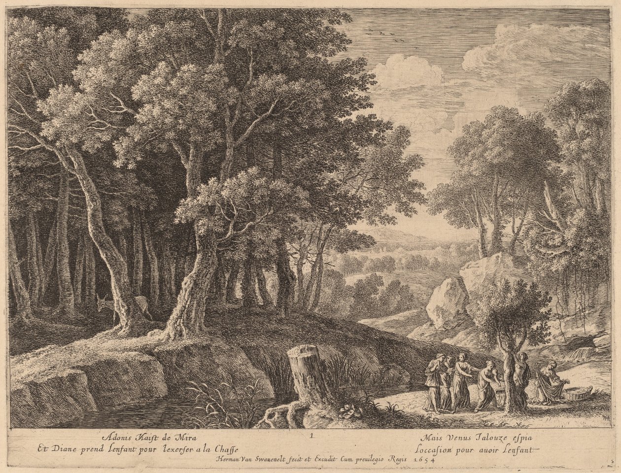 Nascita di Adone da Herman van Swanevelt
