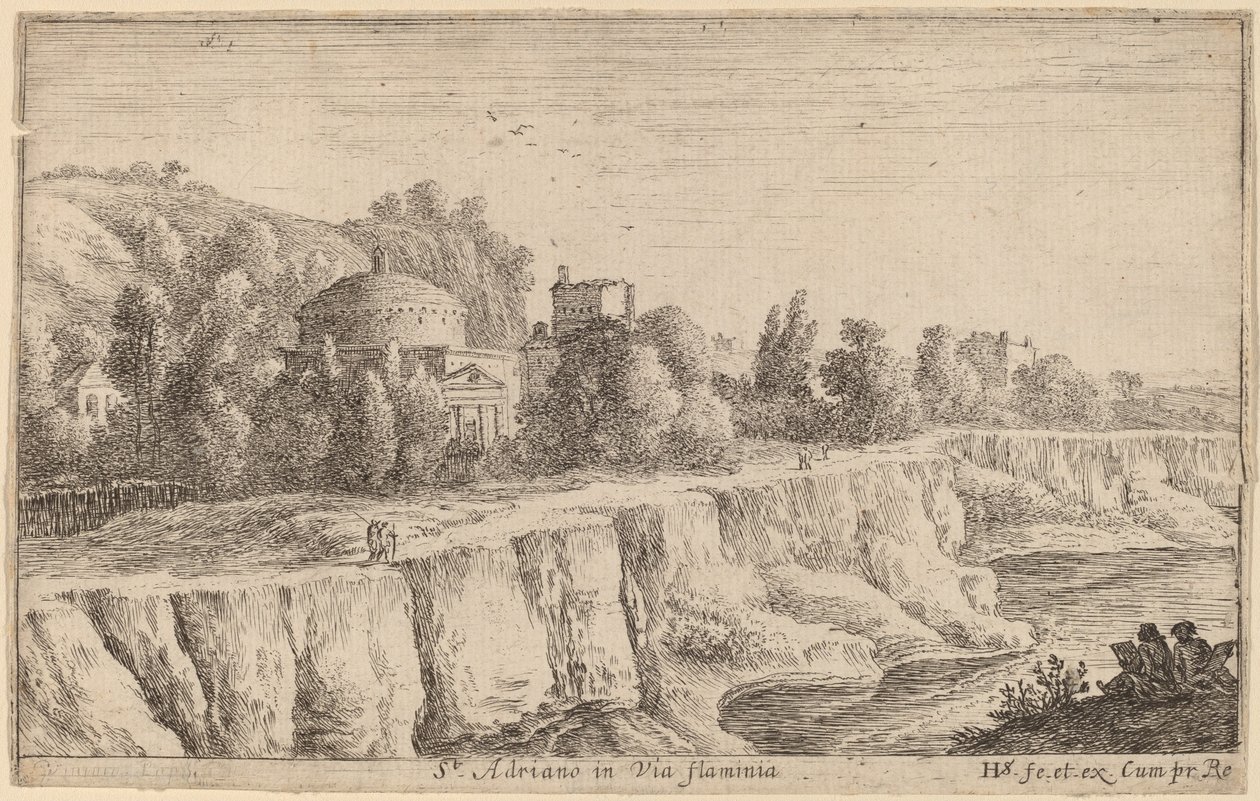 Chiesa di San Adriano sulla Via Flaminia da Herman van Swanevelt