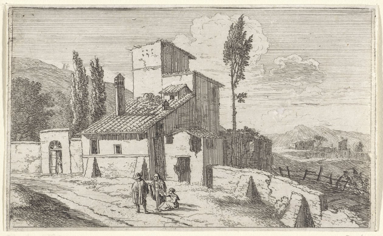 Veduta di un monastero da Herman van Swanevelt