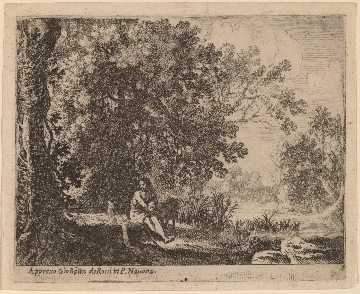 San Giovanni Battista nel deserto da Herman van Swanevelt
