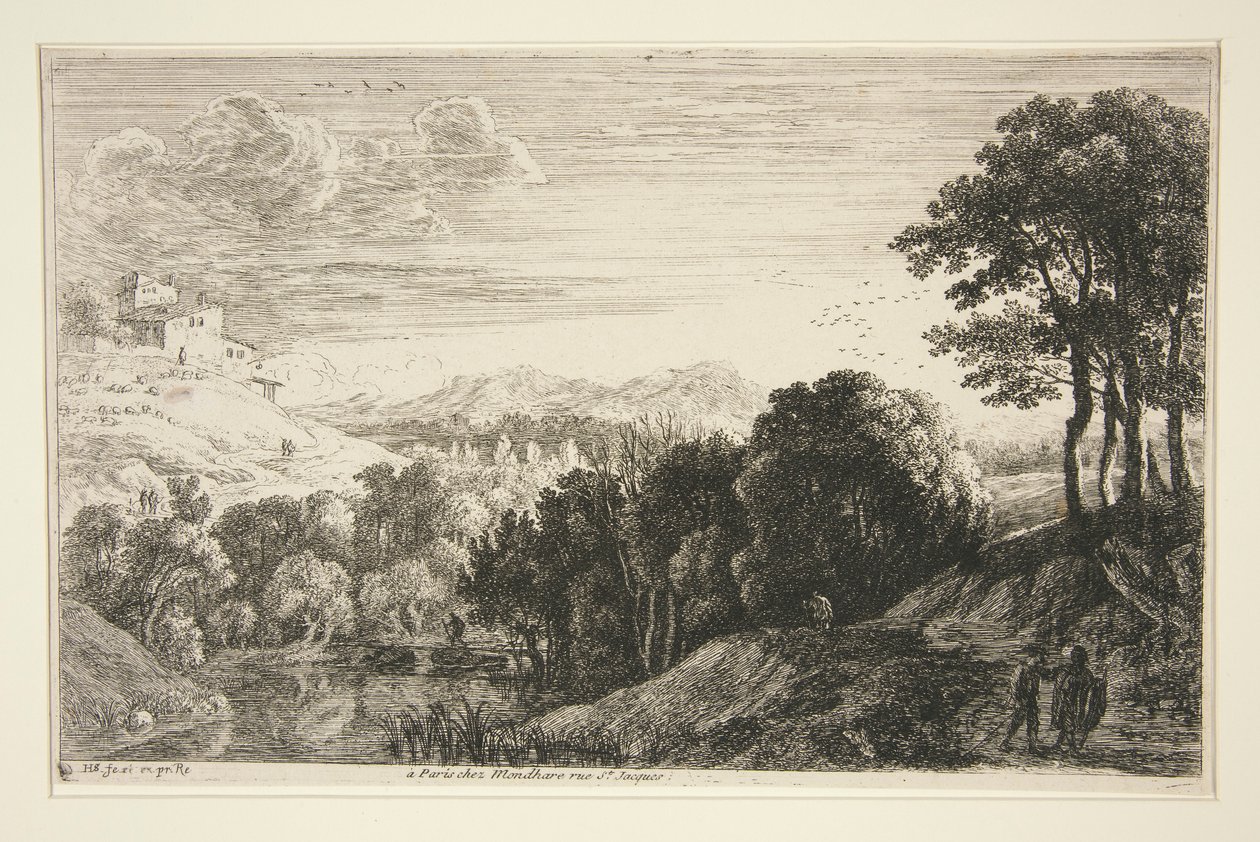 Paesaggio con tramonto, dalla serie Paesaggi collinari da Herman van Swanevelt