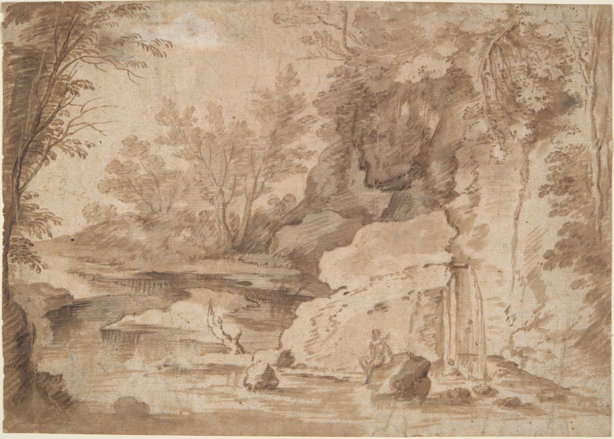Paesaggio fluviale da Herman van Swanevelt