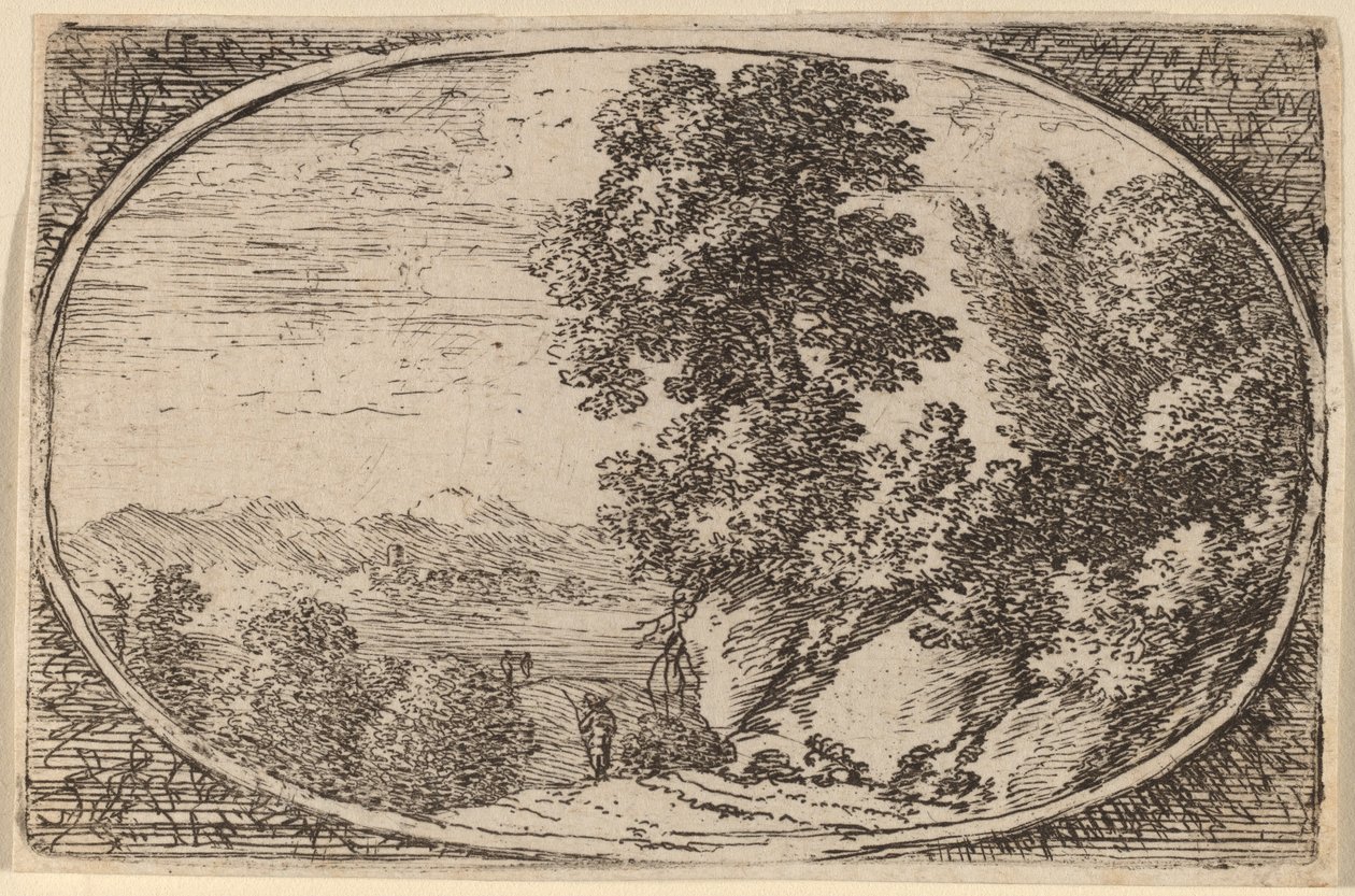 La roccia coronata di alberi da Herman van Swanevelt