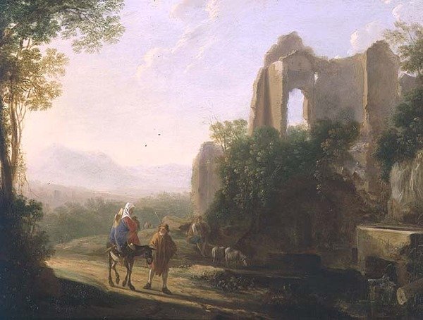 La fuga in Egitto da Herman van Swanevelt