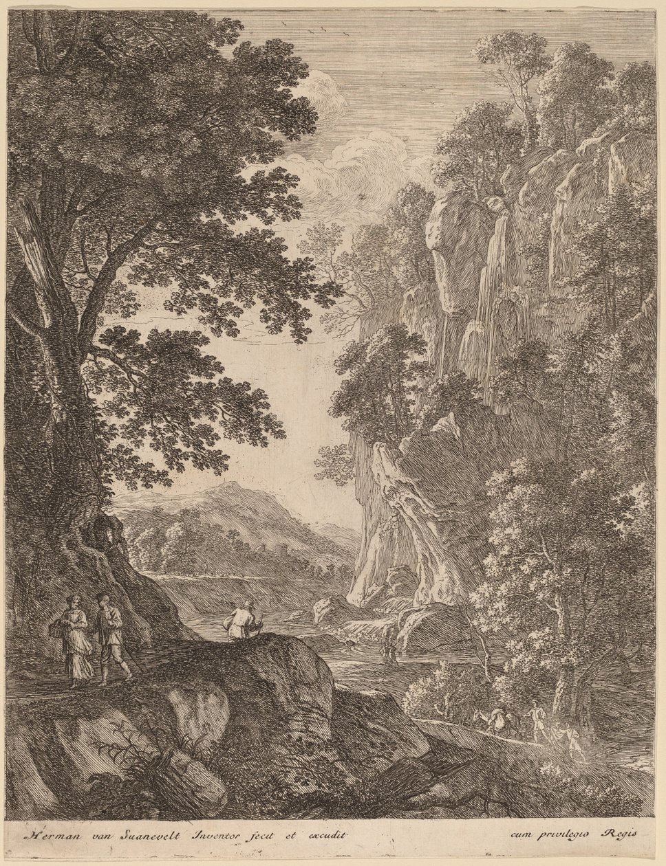 La grande cascata da Herman van Swanevelt
